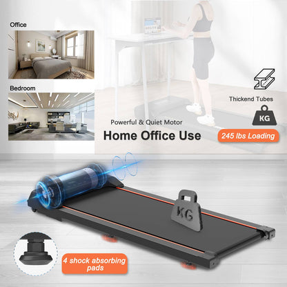 TreadPro Walking Pad Under Desk Treadmill LED Display And Remote Control Portable Treadmill