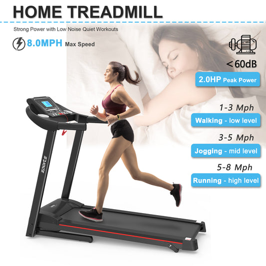 Tread Pro Smart Folding Treadmill with Incline, Bluetooth & LCD Display