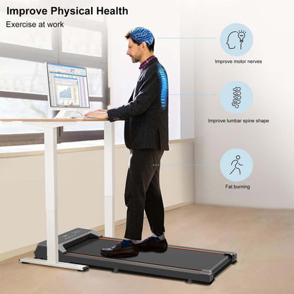 TreadPro Walking Pad Under Desk Treadmill LED Display And Remote Control Portable Treadmill
