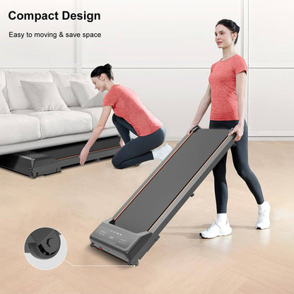 TreadPro Walking Pad Under Desk Treadmill LED Display And Remote Control Portable Treadmill